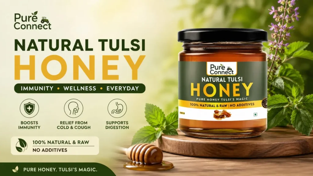Health Benefits of Tulsi Honey for Immunity & Daily Wellnes - Pure Connect